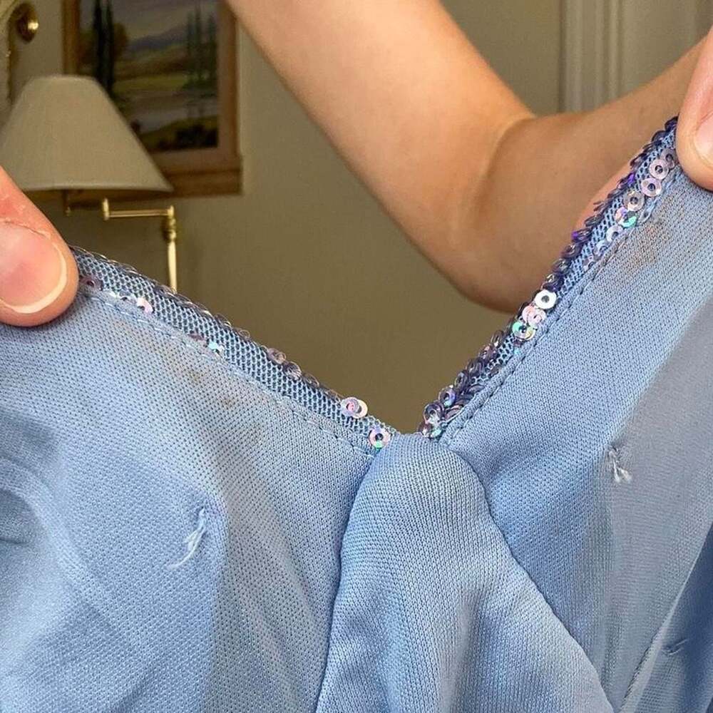 Windsor Blue Sequin Bodycon Mini Dress - Picture 8 of 8